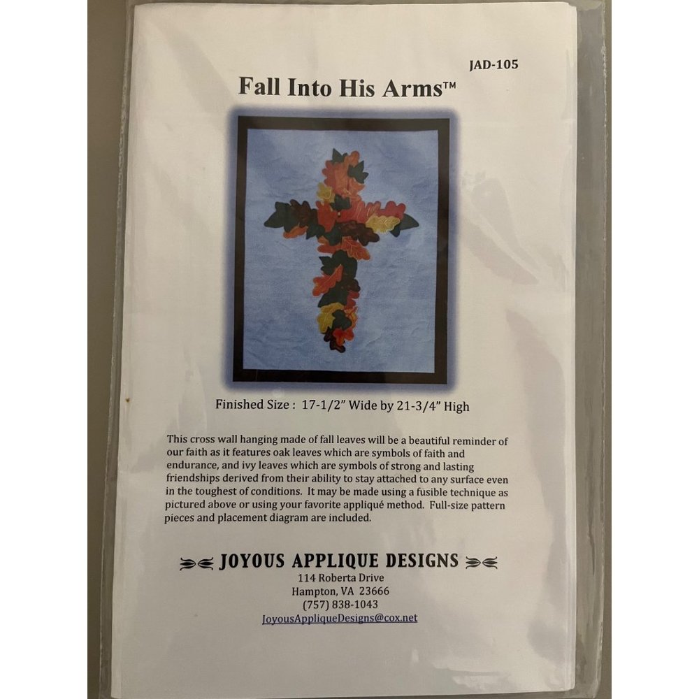 New Quilt Pattern Christian Cross Joyous Appliqué Design JAD-105 Quilting Autumn